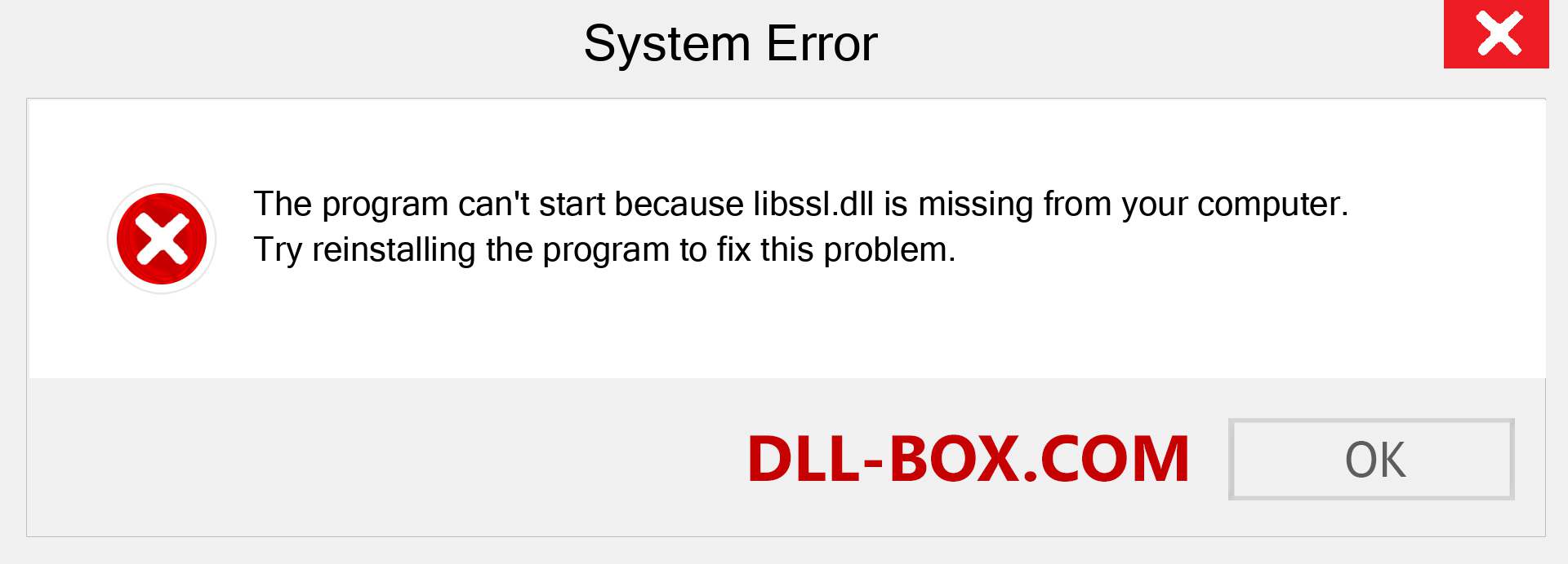  libssl.dll file is missing?. Download for Windows 7, 8, 10 - Fix  libssl dll Missing Error on Windows, photos, images